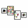 Wallity Cuadro Decorativo Enmarcado en MDF (4 Piezas)